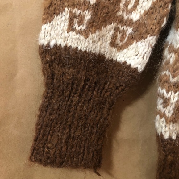 Handmade Bolivian Alpaca Wool Sweater Traditional Andean Folk Knit Pullover - Picture 6 of 12